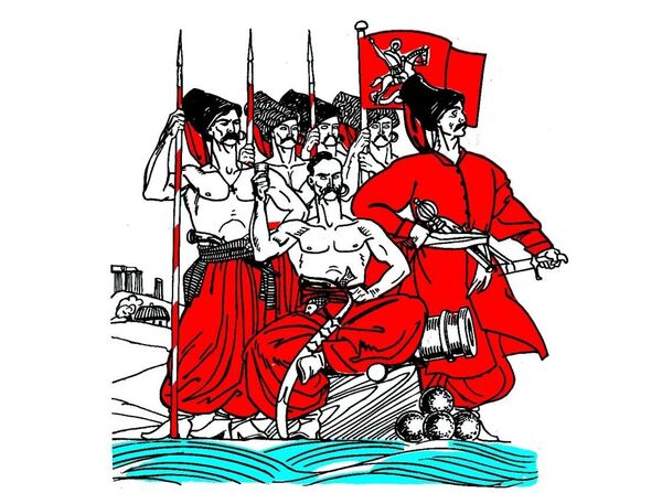 Анатолий Базилевич. Иллюстрация к Энеиде Котляревского, 1960-е Анатолий Базилевич. Иллюстрация к Энеиде Котляревского, 1960-е