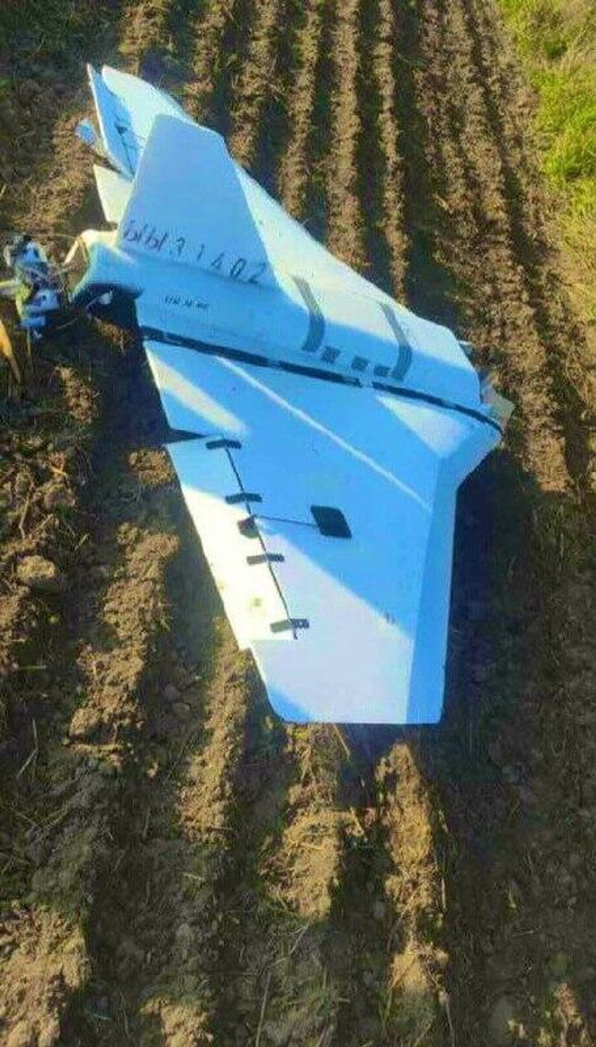 Украинские СМИ распространяют фото, как утверждается, одного из беспилотников, упавших на территории Польши - РИА Новости, 1920, 10.09.2025