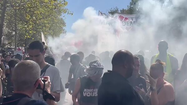 Акция протеста в Париже