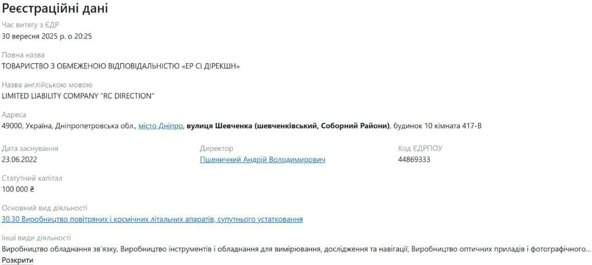 Вчерашним ударом по Днепропетровску было поражено производство БПЛА - РИА Новости, 1920, 01.10.2025