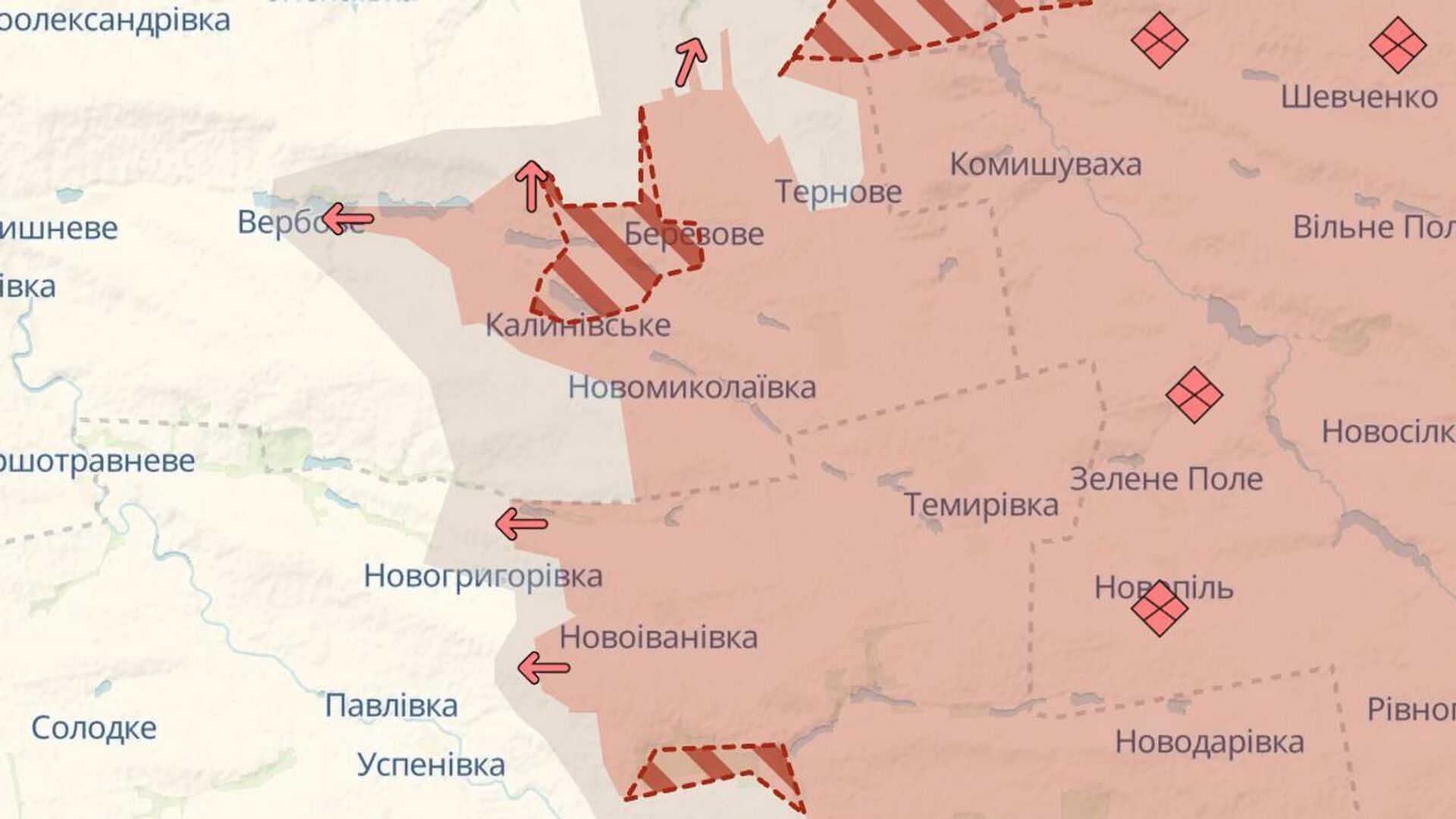Армия РФ взяла под контроль сразу три населенных пункта на границе Днепропетровской и Запорожской областей: Ольговское, Березовое и Калиновское и продвинулась еще на двух участках – Deep State - РИА Новости, 1920, 02.10.2025