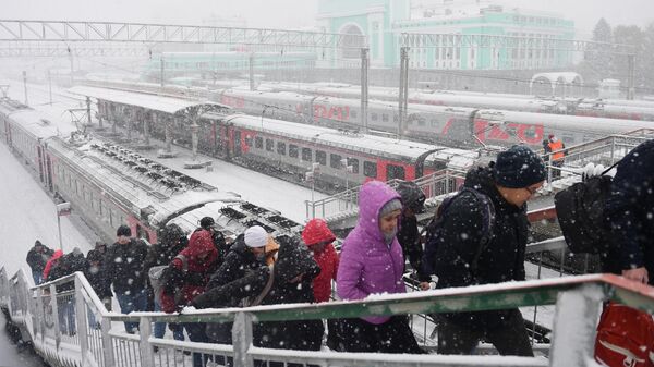 Снегопад в Новосибирске
