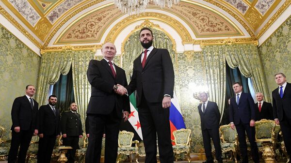 Встреча президента Владимира Путина и президента Сирии Ахмеда аш-Шараа