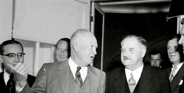 Президент США Дуайт Эйзенхауэр и канцлер Австрии Юлиус Рааб