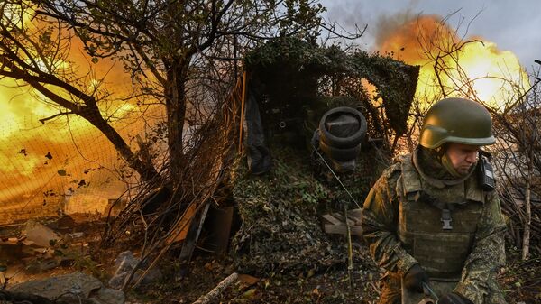 Боевая работа расчета пушки 2С5 Гиацинт-С группировки Центр