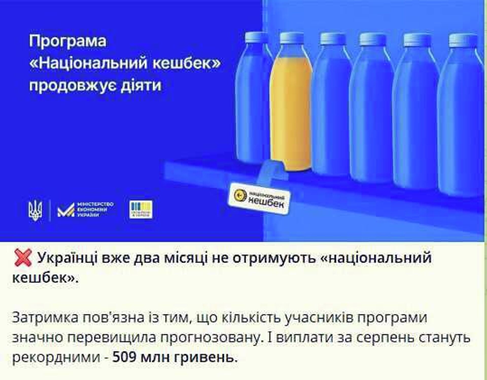 Украинцы уже два месяца не получают национальный кэшбэк — обещанный возврат 10% стоимости при покупке украинских товаров - РИА Новости, 1920, 07.11.2025