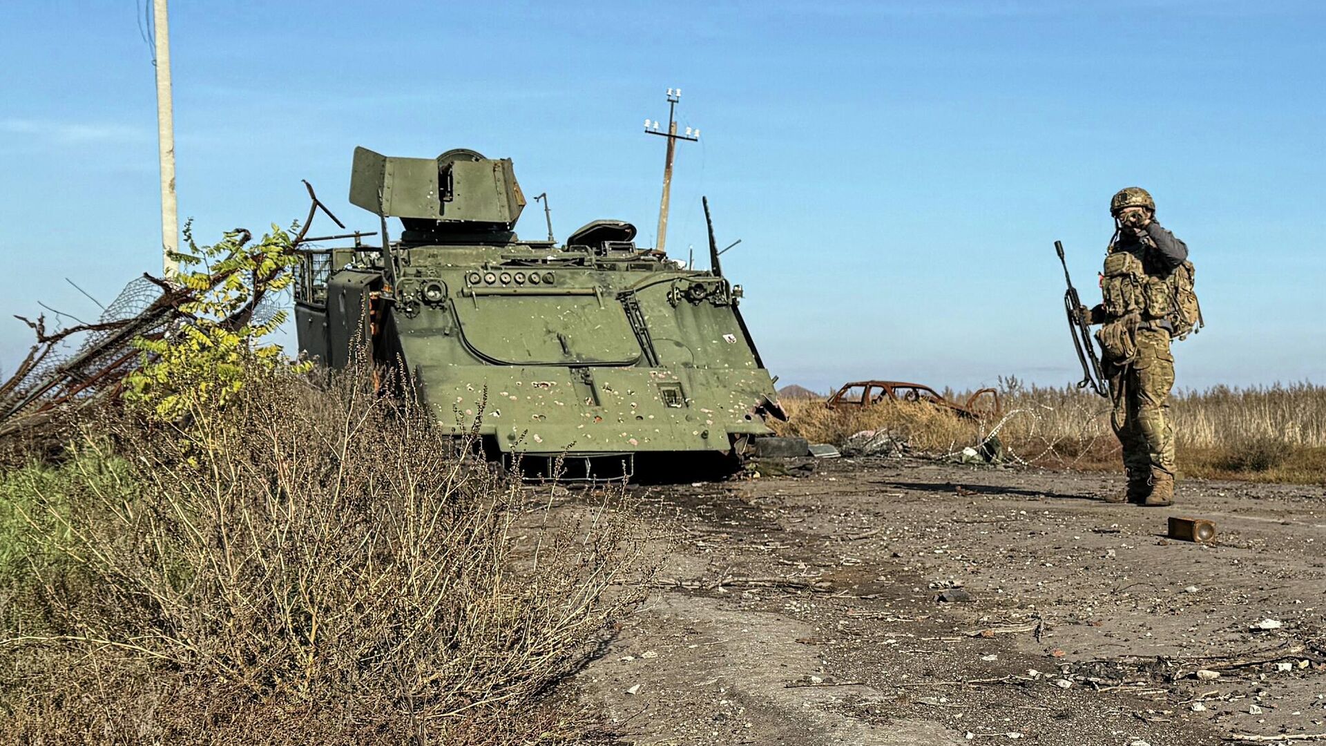 Освобождённый посёлок Шевченко под Красноармейском - РИА Новости, 1920, 20.11.2025