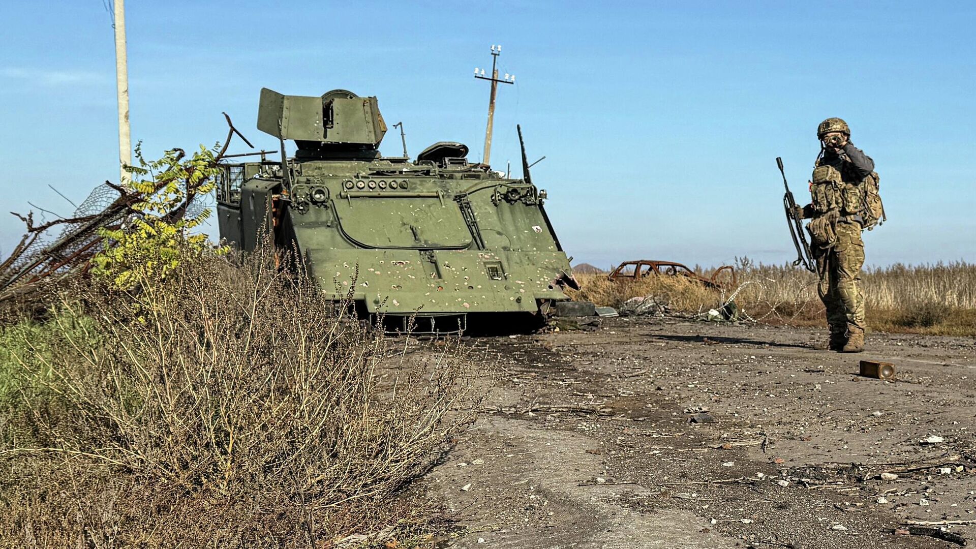 Освобождённый посёлок Шевченко под Красноармейском - РИА Новости, 1920, 20.11.2025