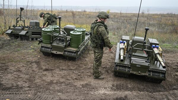 Подготовка операторов робототехнических комплексов Курьер войск РХБЗ группировки Центр