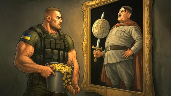 Разбогатевший украинский последователь Адольфа. Сгенерировано ИИ