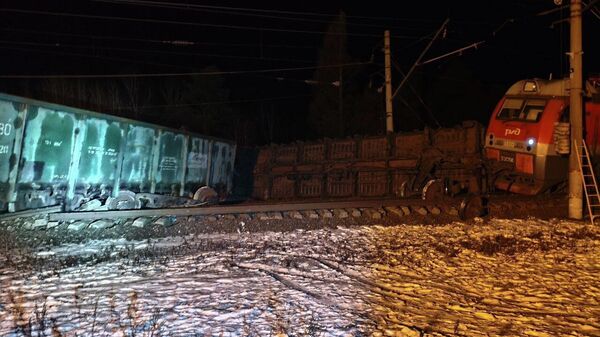 Сход вагонов с рельсов в Приангарье Сход вагонов с рельсов в Приангарье