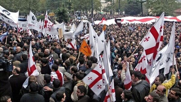 Акция протеста в Грузии. Фото из социальных сетей