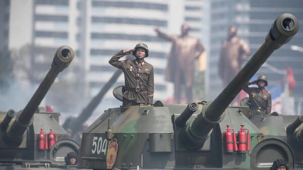 Праздничные мероприятия, посвященные 105-й годовщине со дня рождения Ким Ир Сена, в КНДР