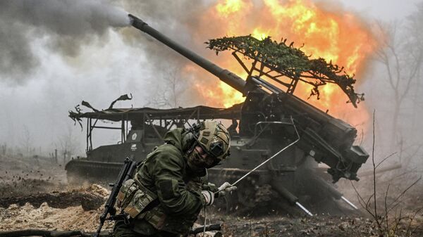 Боевая работа САУ Гиацинт-С 73-й артбригады группировки Запад