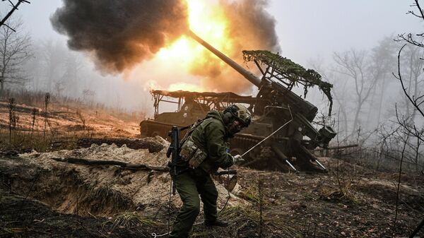 Боевая работа САУ Гиацинт-С 73-й артбригады группировки Запад