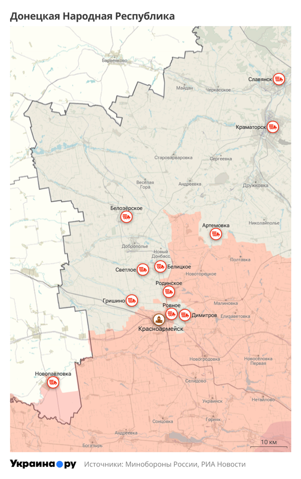 Карта ДНР