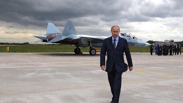 Путин на аэродроме