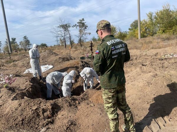 Работа комиссии по розыску захоронений жертв украинской агрессии