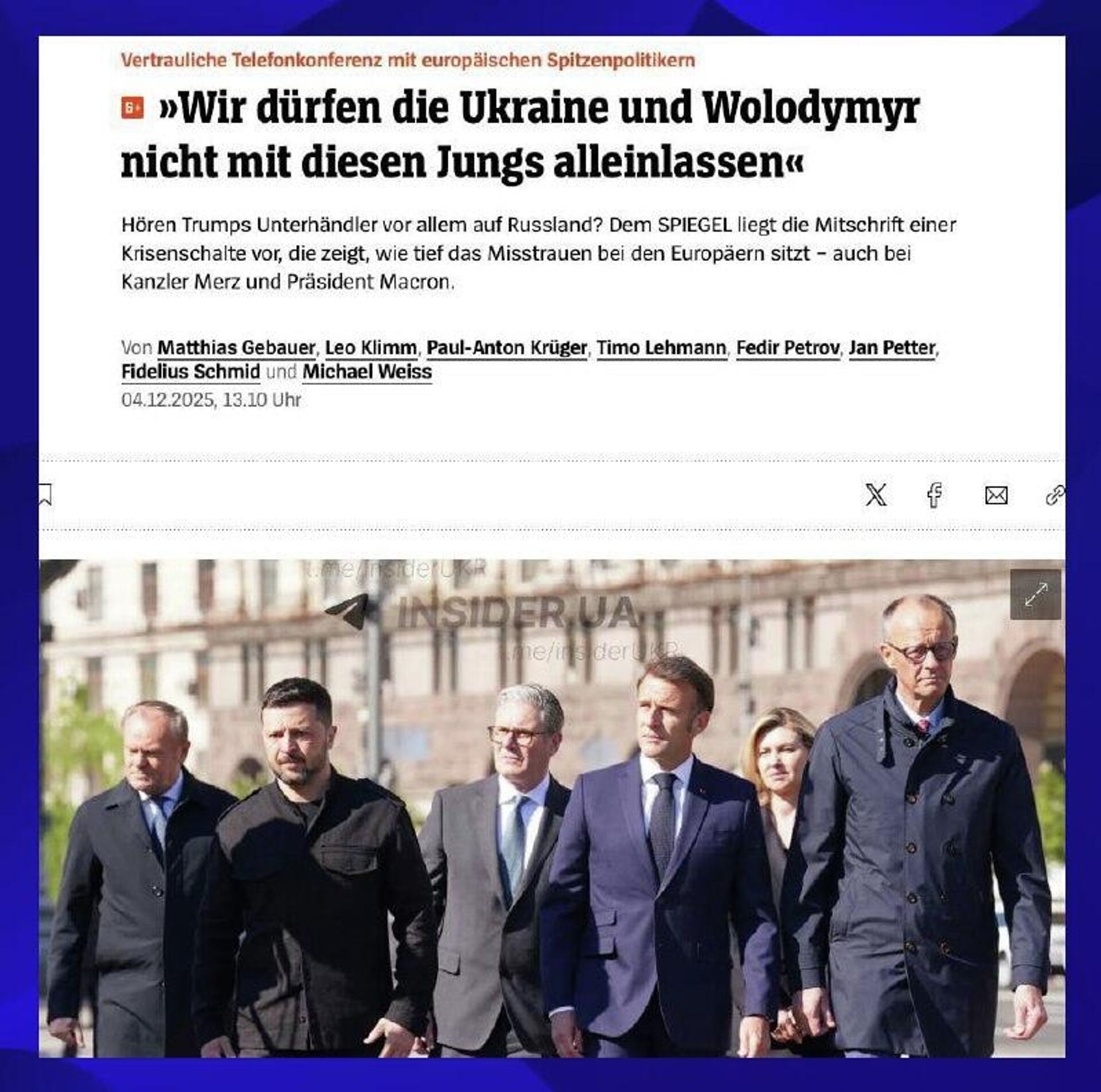 Нужно защитить Зеленского от предательства США - РИА Новости, 1920, 04.12.2025