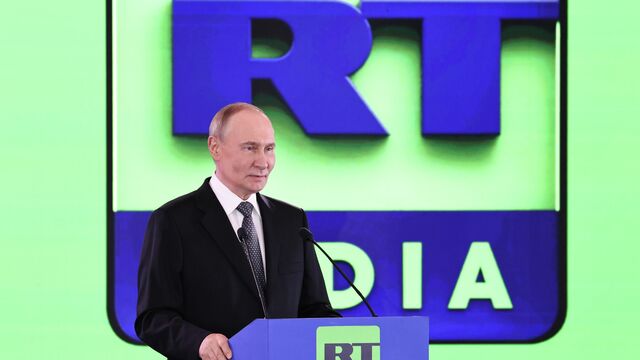 © РИА Новости . POOL / Государственный визит президента РФ Владимира Путина в Индию Случилось то, чего так боялся Запад: Путин запустил RT India, ставший популярным ещё до начала вещания
