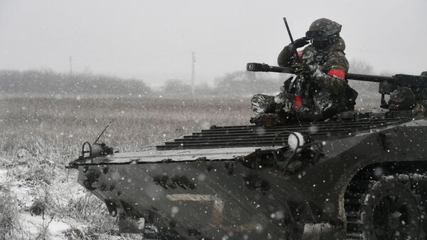 Работа танков Т-72Б в южном секторе СВО