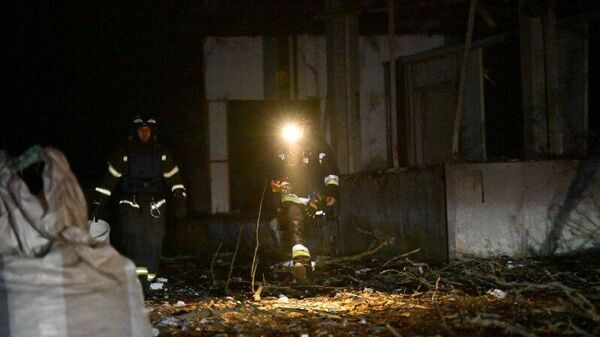 Последствия атаки вражеских БПЛА по Геническу