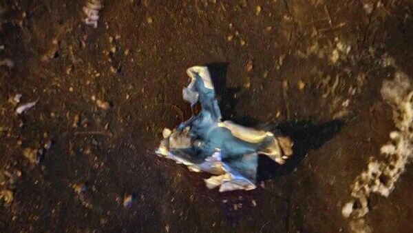 ‼ Появляются кадры обломков неизвестного украинского дрона/крылатой ракеты, сбитой системой ПВО в небе над Воронежем