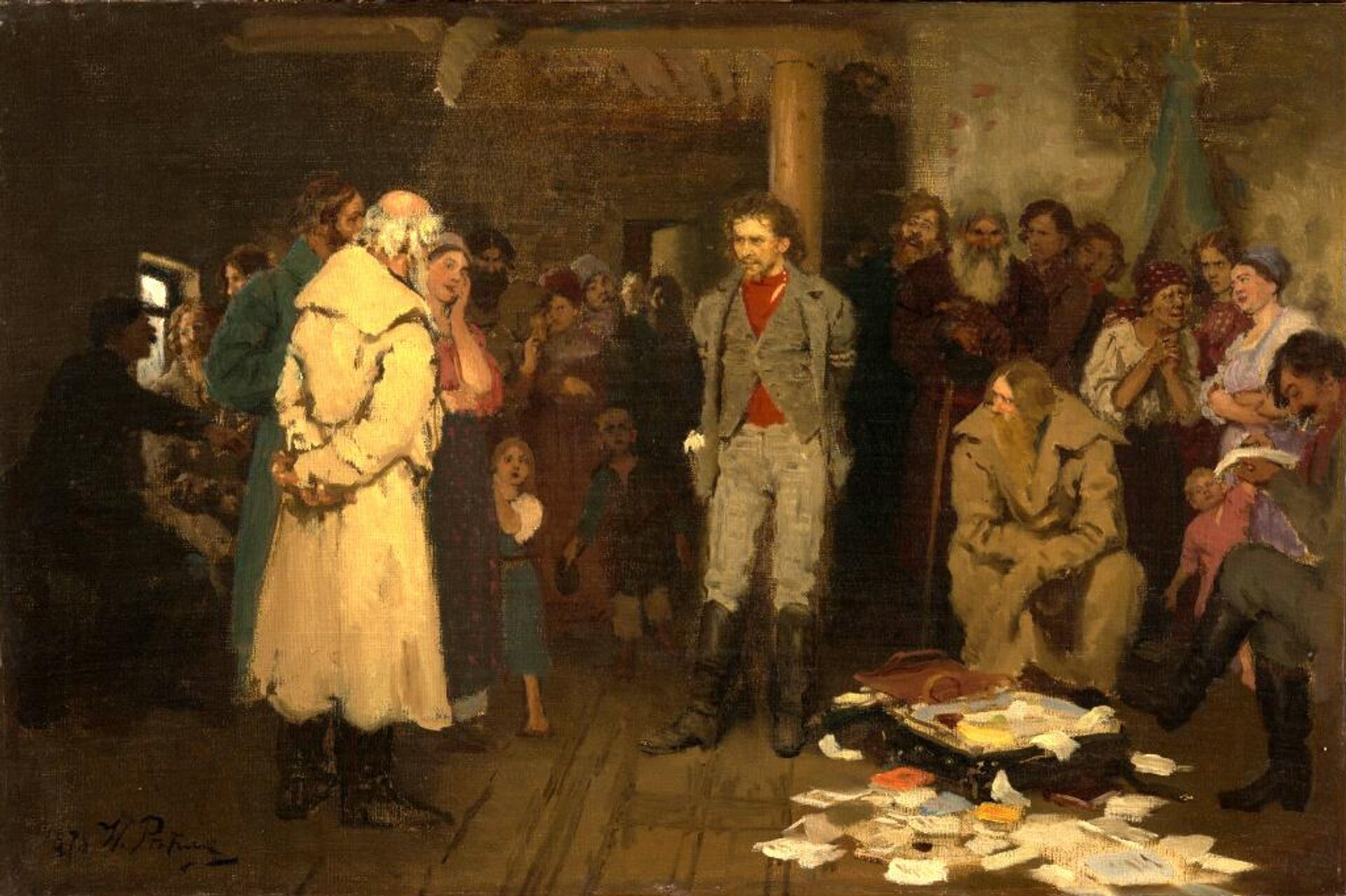 Илья Репин Арест пропагандиста, 1878 год Илья Репин Арест пропагандиста, 1878 год - РИА Новости, 1920, 14.12.2025