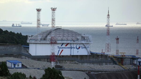 Нефтяной терминал в порту Новороссийска