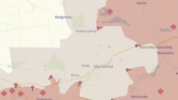 ВСУшный ресурс Deepstate убрал все зоны контроля ВСУ в Димитрове (Мирнограде)