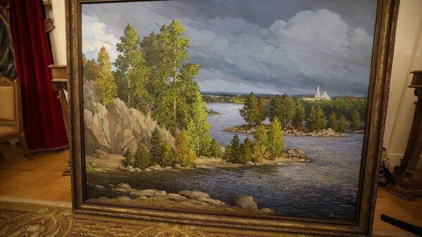 ‼ Лукашенко подарил Путину картину с видами Валаама