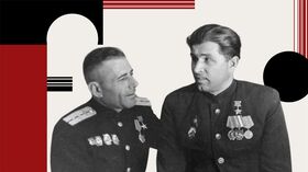 Герой Социалистического труда Сергей Голубицкий и Герой Советского Союза Константин Арефьев