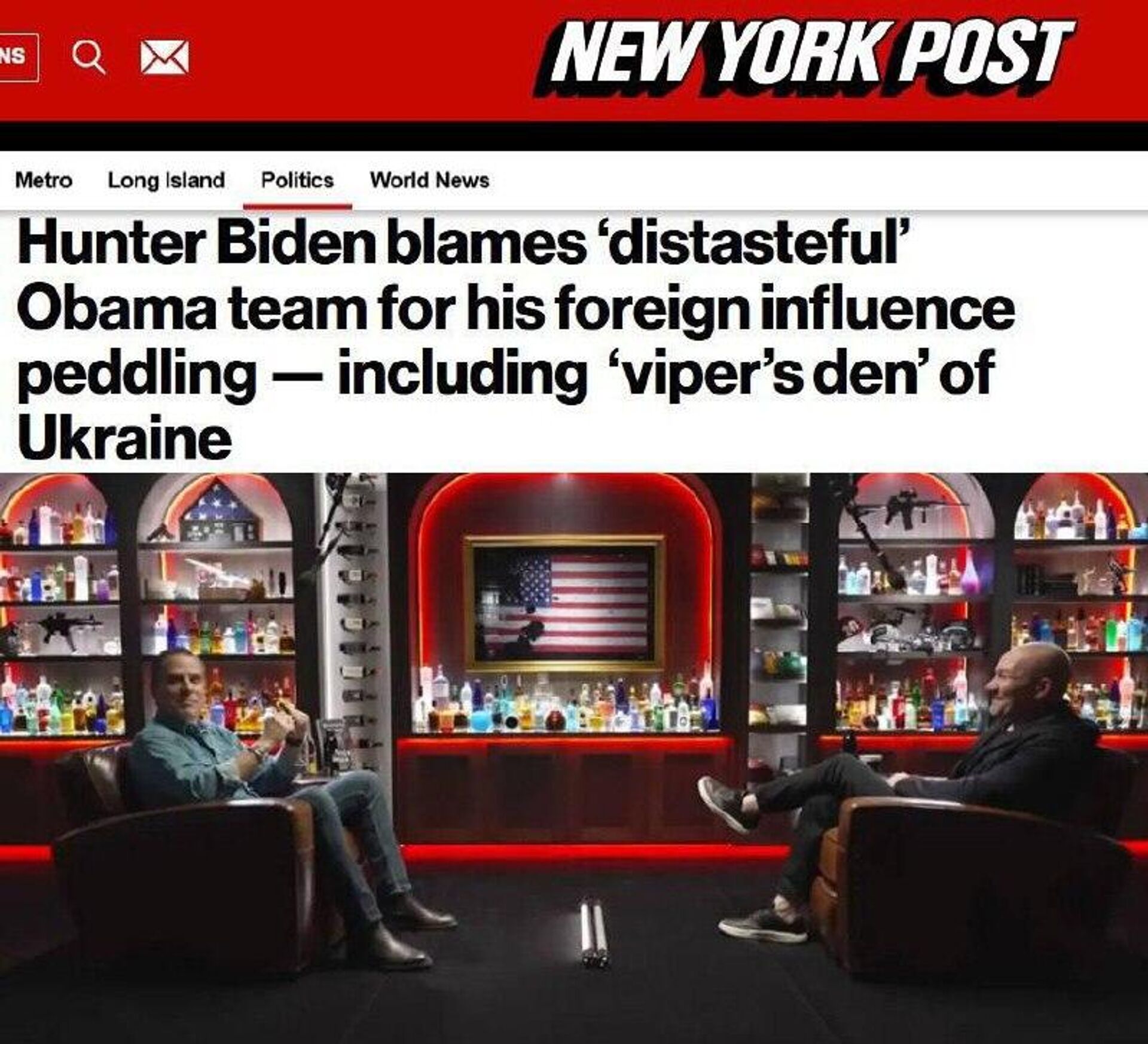 ‼‼ Сын Байдена Хантер назвал Украину «рассадником зла» с «невероятным уровнем коррупции» и признал работу в компании Burisma своей ошибкой, сообщает New York Post - РИА Новости, 1920, 25.12.2025