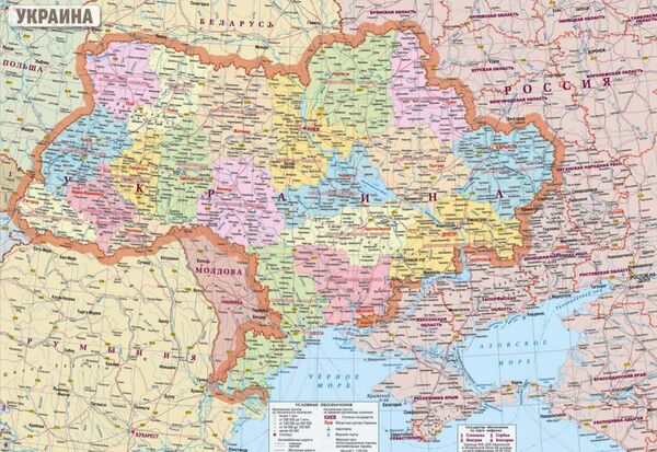 Карта Украины в границах 2022 года Карта Украины в границах 2022 года