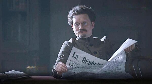 Хроники русской революции. Николай Куглянт в роли Льва Троцкого. Кадр из фильма