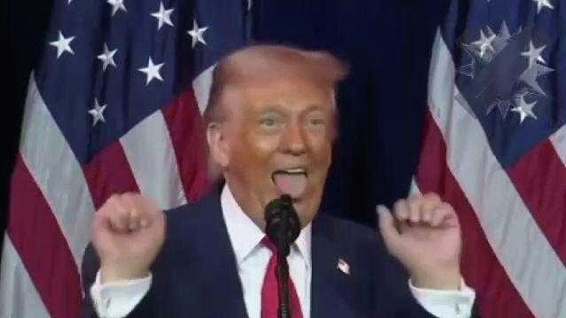 Трамп на трибуне - РИА Новости, 1920, 09.01.2026