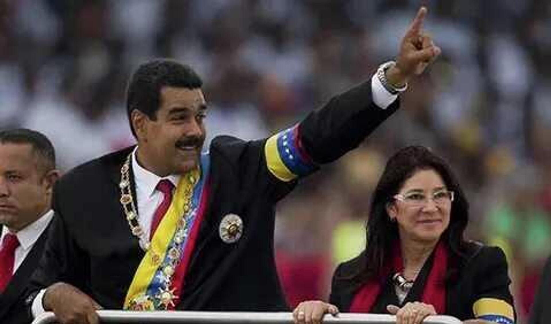 Мадуро и Силия на трибуне - РИА Новости, 1920, 10.01.2026