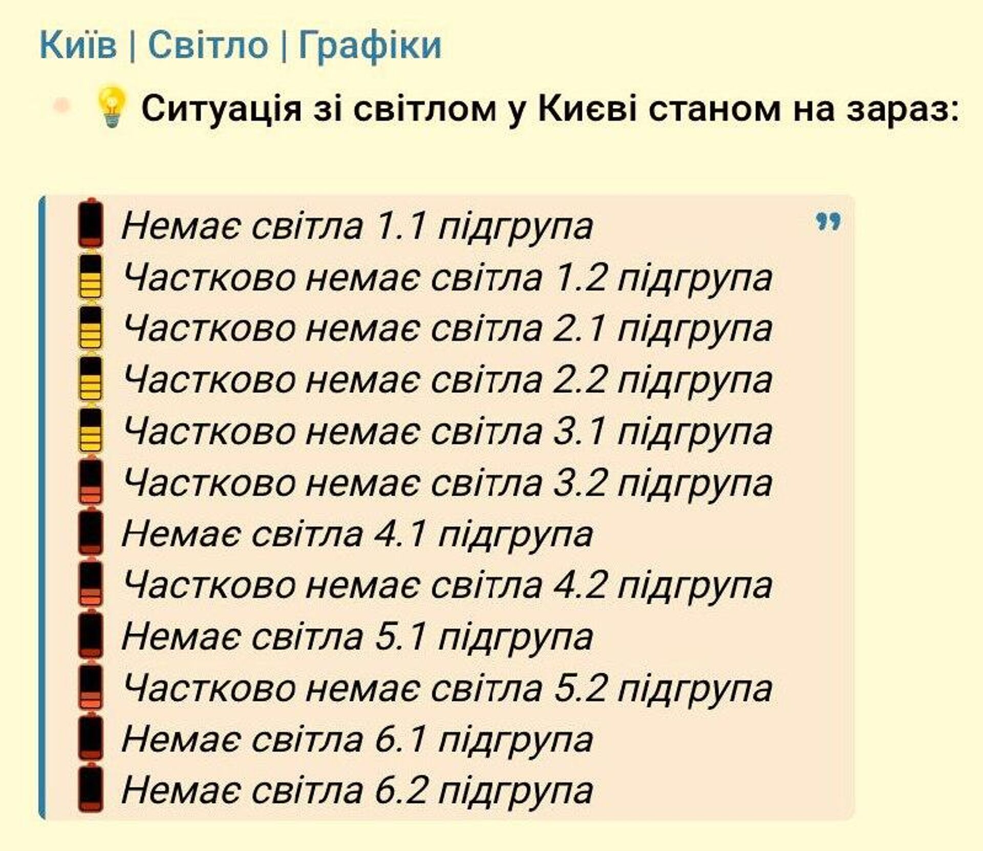 В Киеве второй день блэкаута, свидетельствуют данные столичных пабликов, которые отслеживают ситуацию со светом - РИА Новости, 1920, 14.01.2026