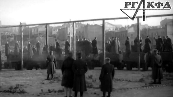 Казнь нацистских военных преступников в Киеве, 1946 год (кадр из фильма)