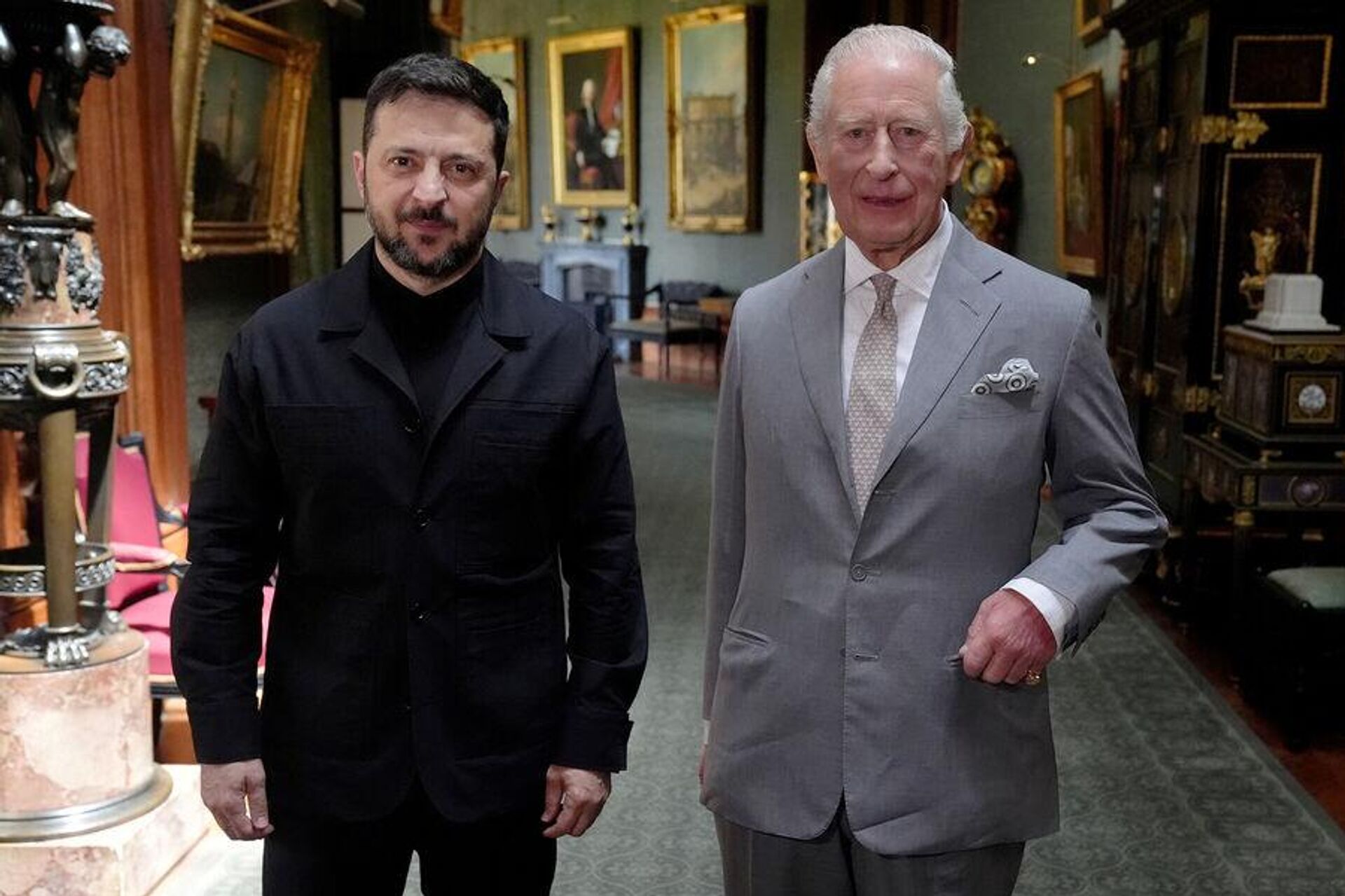 Зеленский и Карл III - РИА Новости, 1920, 22.02.2026