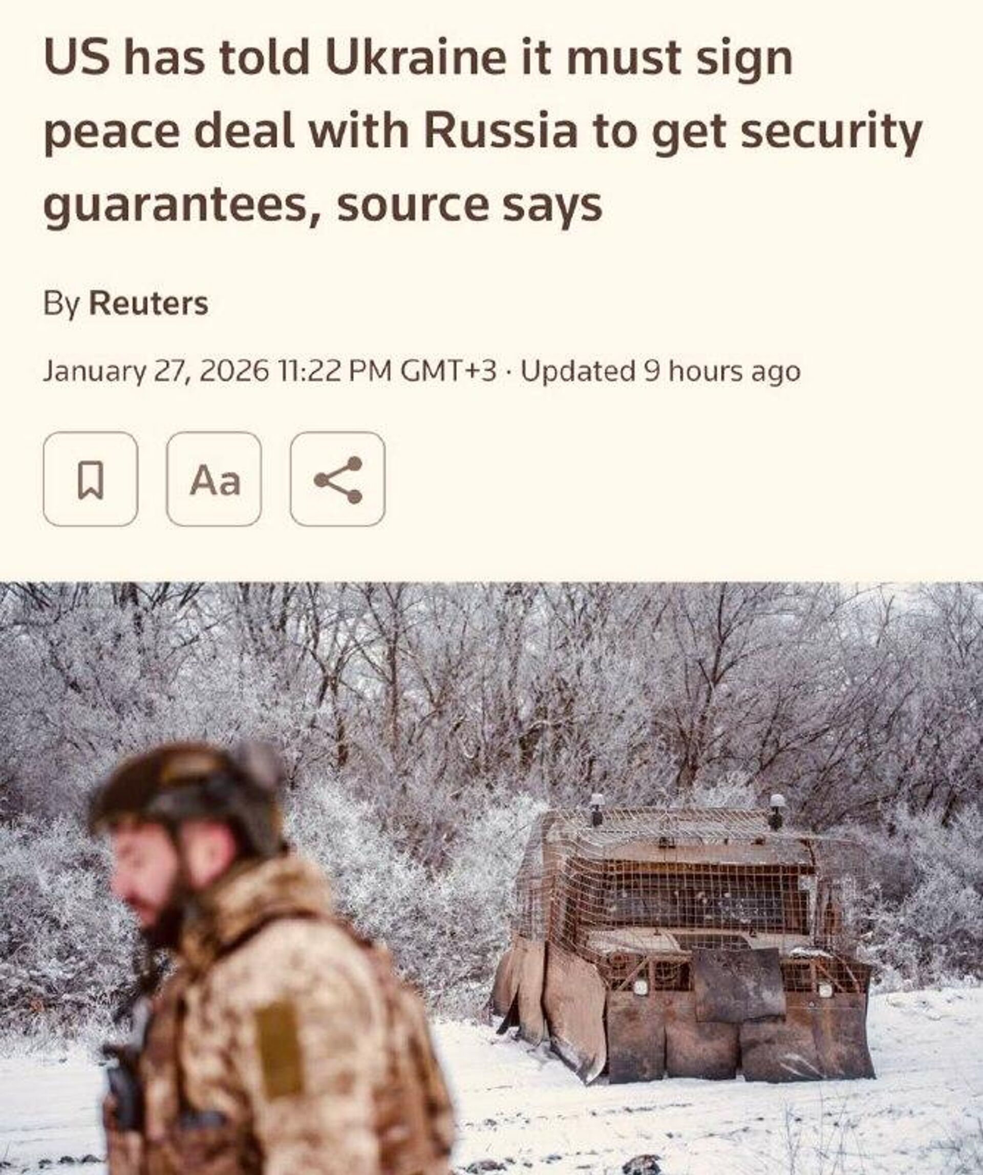 США заявили Украине, что она должна подписать мирное соглашение с РФ для получения американских гарантий безопасности - РИА Новости, 1920, 28.01.2026