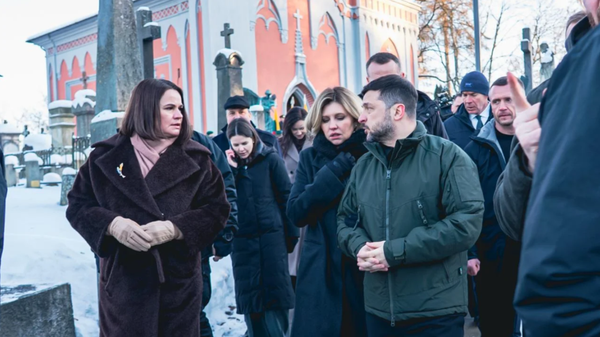 Светлана Тихановская и Владимир Зеленский