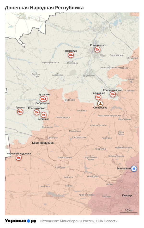 Карта ДНР