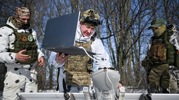 Боевая работа расчета БПЛА Молния батальона Каштана спецназа Ахмат в зоне СВО