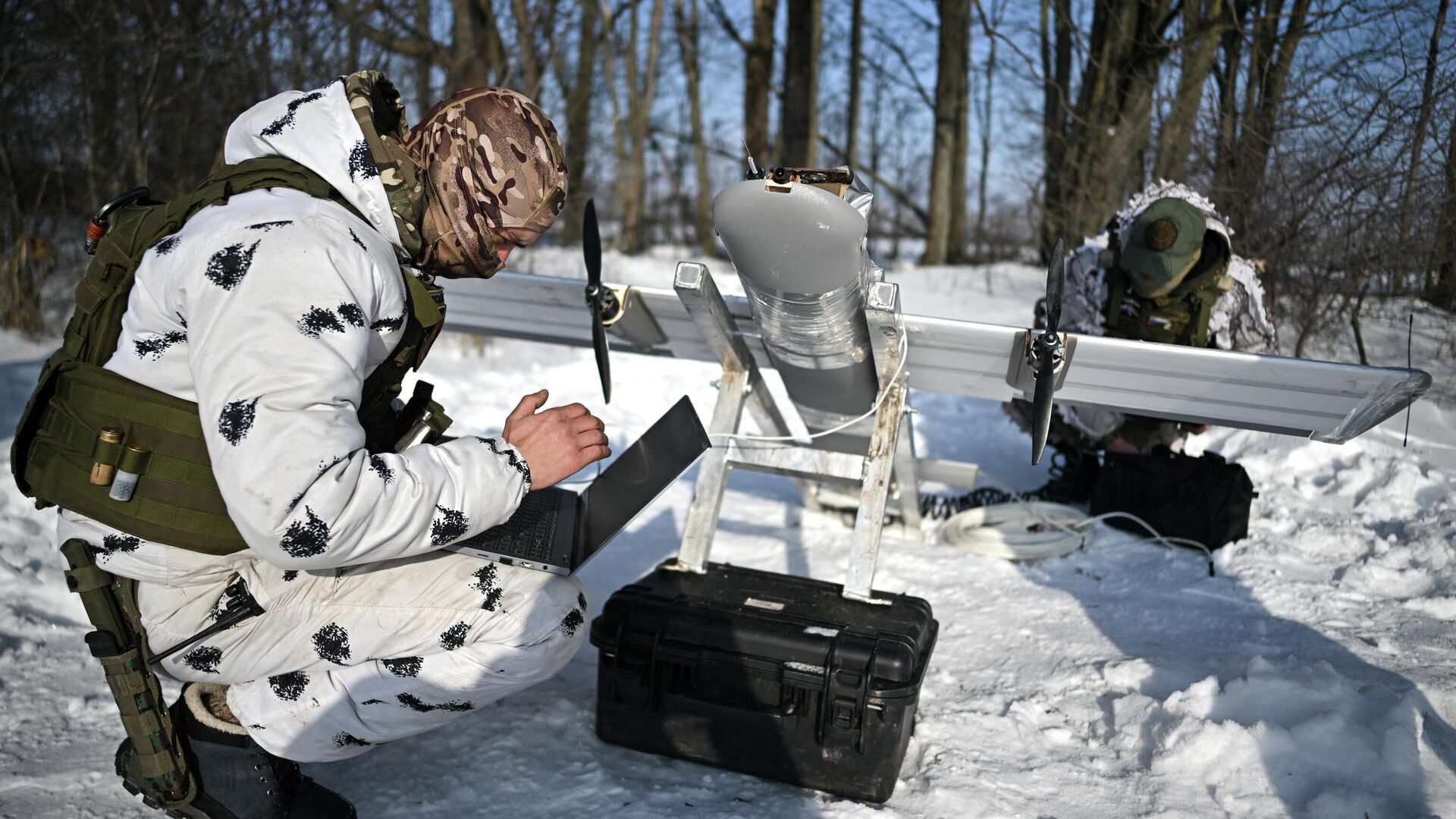 Боевая работа расчета БПЛА Молния батальона Каштана спецназа Ахмат в зоне СВО - РИА Новости, 1920, 08.02.2026