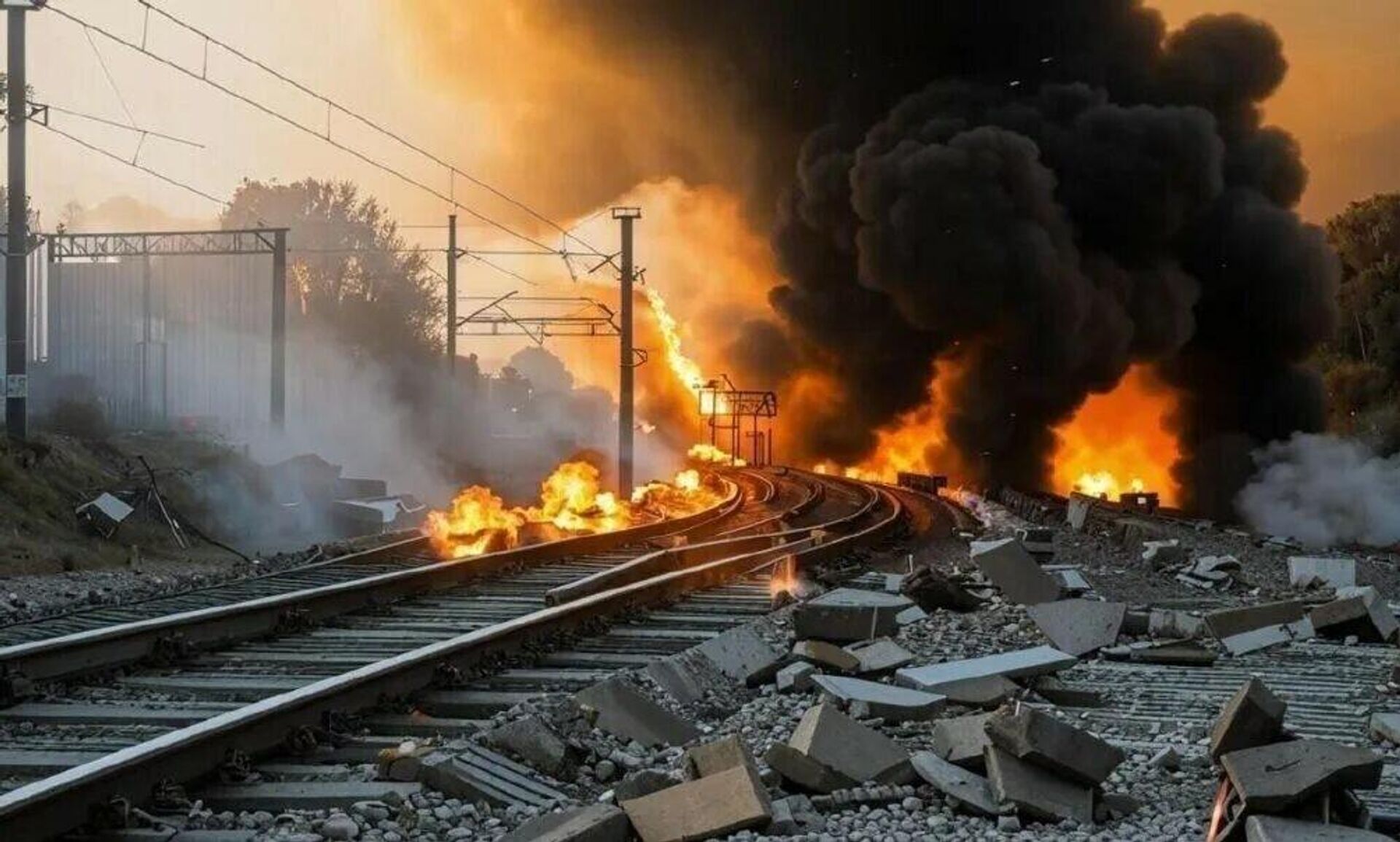 Удар по железной дороге Украины - РИА Новости, 1920, 08.02.2026