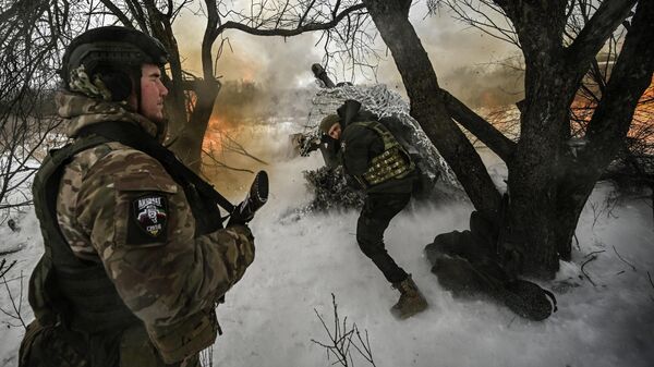 Боевая работа расчета гаубицы Д-30 спецназа Ахмат на Сумском направлении