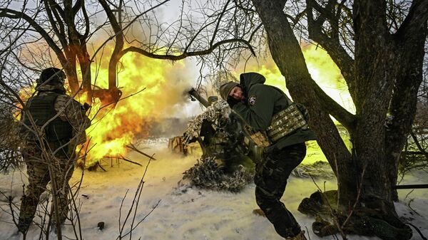 Боевая работа расчета гаубицы Д-30 спецназа Ахмат на Сумском направлении