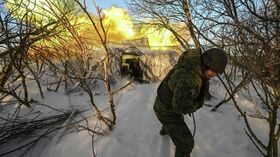 Боевая работа расчета пушки М-46 спецназа Ахмат на Сумском направлении