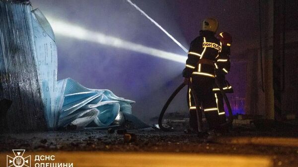 Украинские пожарные в Одессе